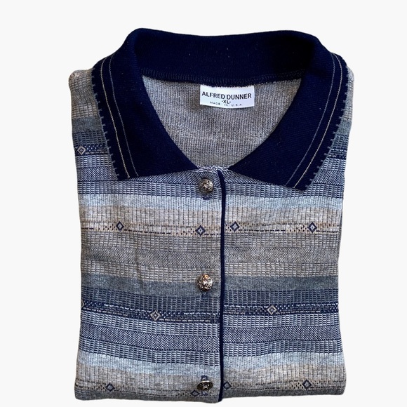 Vintage 80’s Alfred Dunner Cardigan with shoulder pads Size XL Made in U. S. A. - Picture 5 of 8